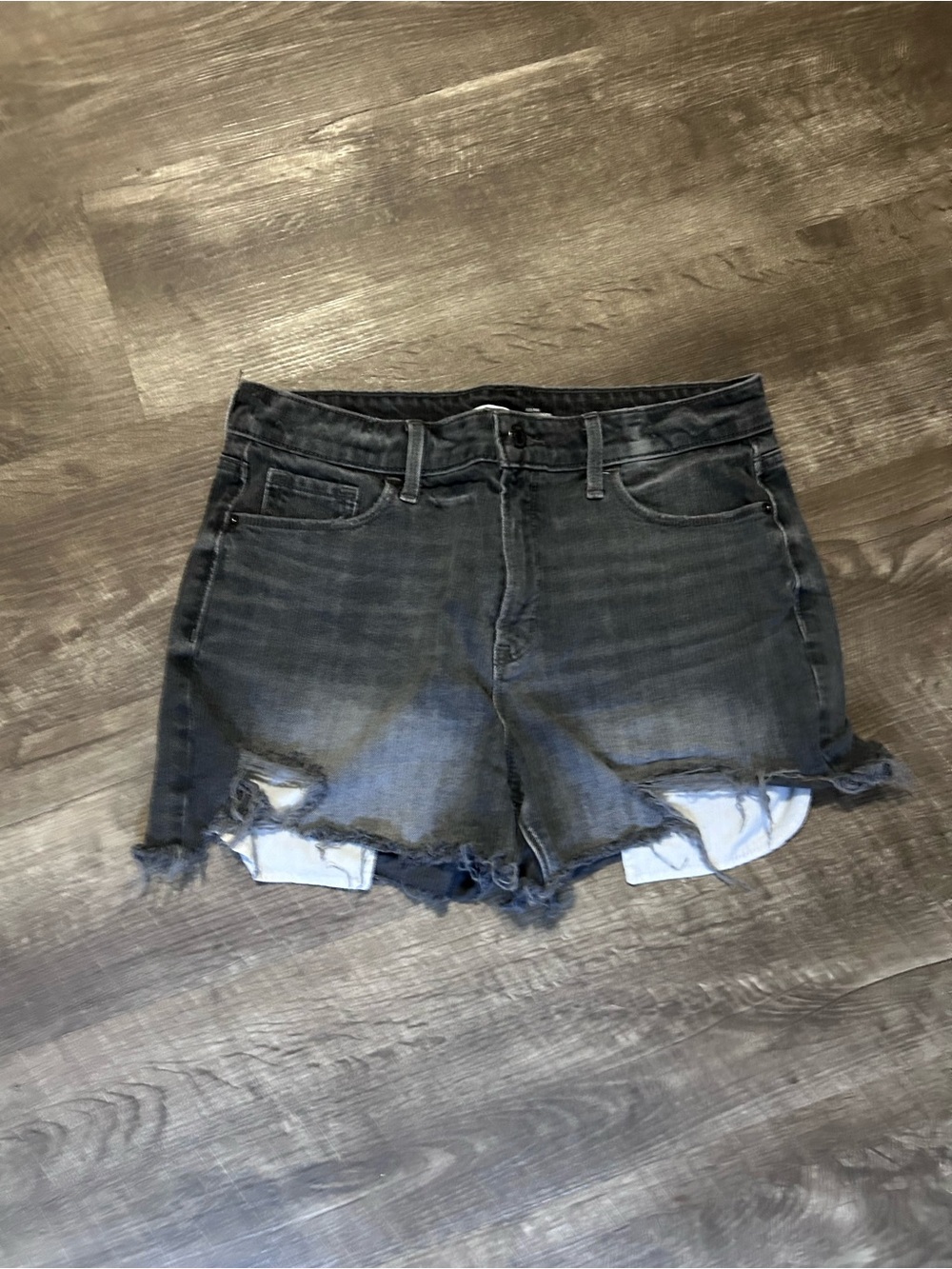 Old Navy Black Distressed Jean Shorts